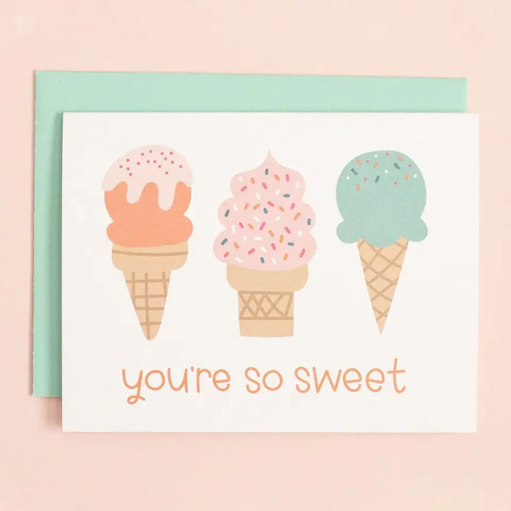 Ice Cream Cones Greeting Card