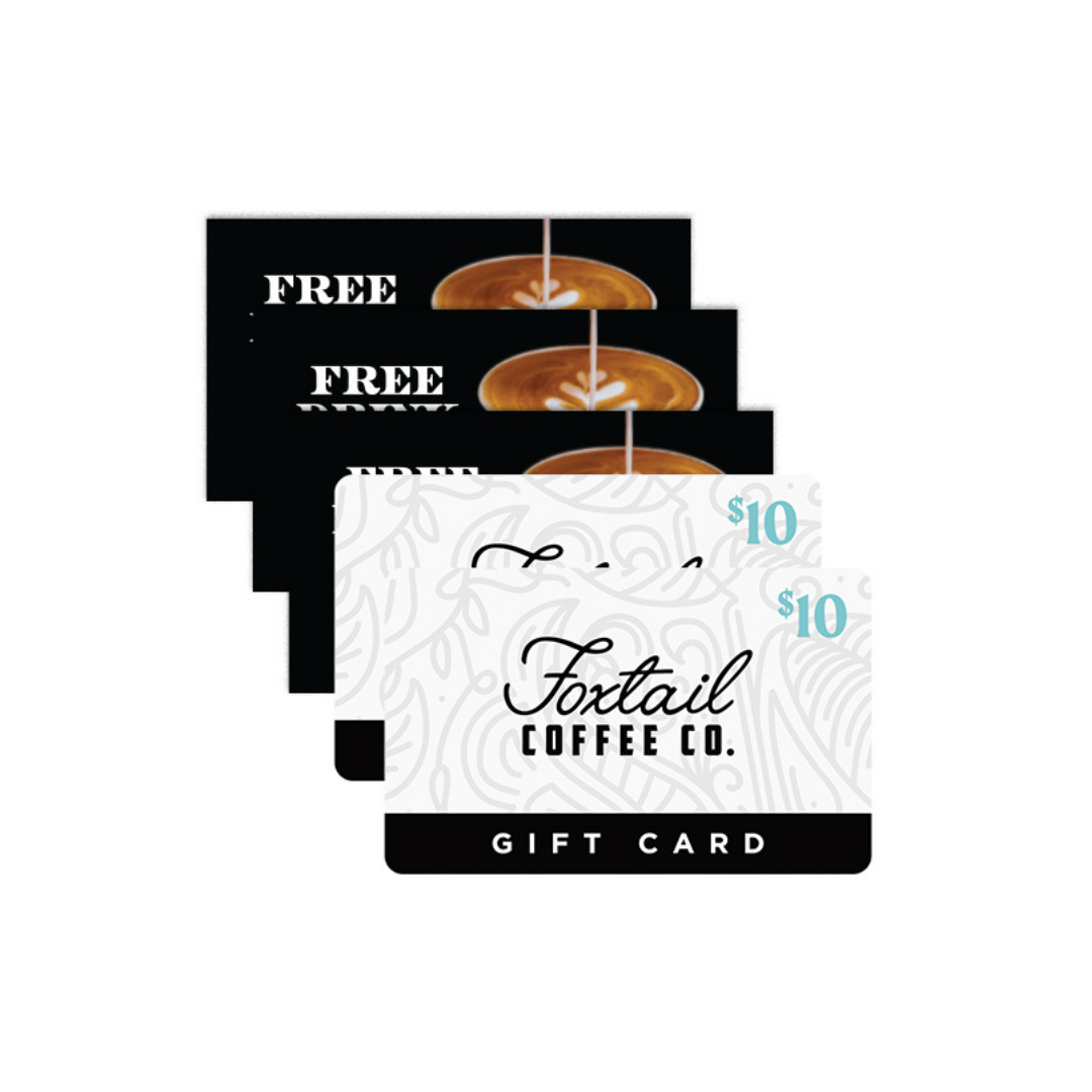Gift Card + Free Drink Card Bundle