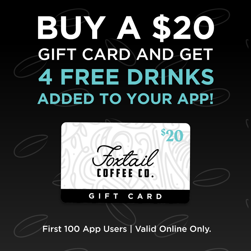 $20 Gift Card + 4 Free Drinks!