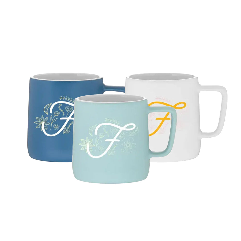 "Floral F"- Mug
