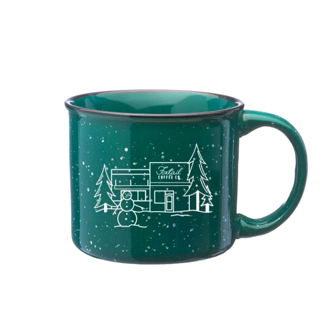 Green Holiday Campfire Mug
