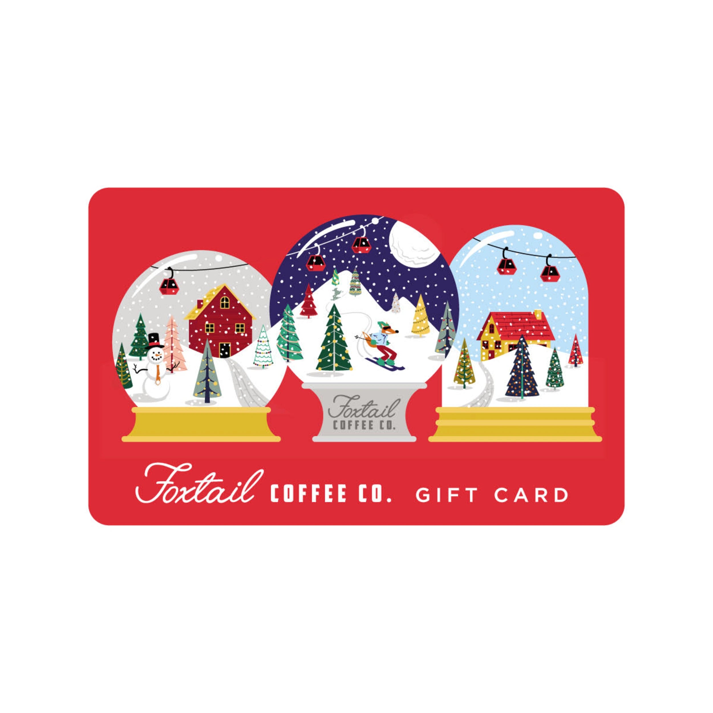 Holiday Gift Card - Snow Globes