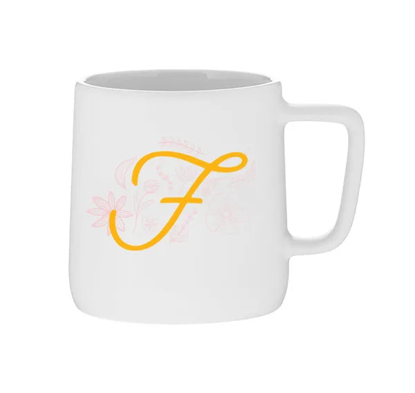 "Floral F"- Mug