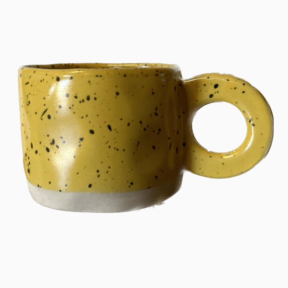Vintage Yellow Ceramic Mug